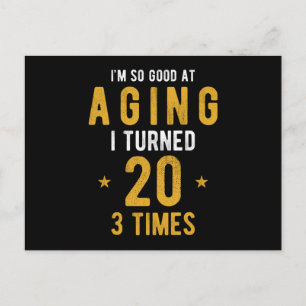 60th Birthday Gift Saying Funny Postcard