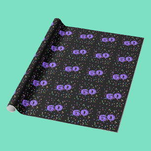 60th Birthday Gift Wrap Wrapping Paper