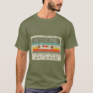 60th Birthday Gifts Best Of 1961 Retro Vintage T-Shirt