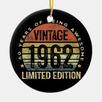60th Birthday Gifts Vintage 1962 Limited Edition