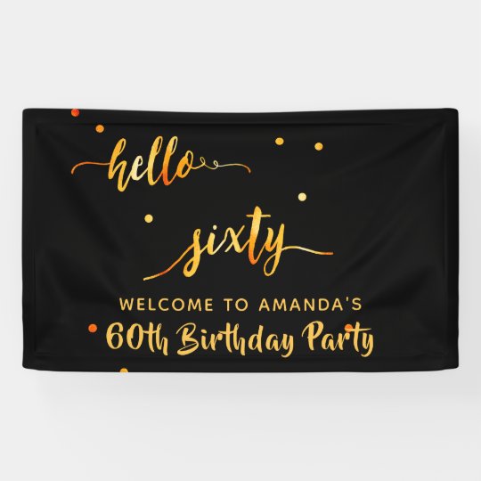Pretty Purple Happy 60th Birthday Vintage Polka Dots Theme Bunting Banner Party