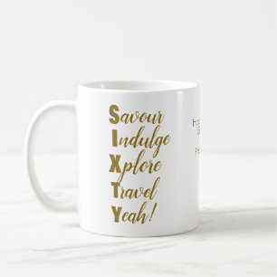 60th Birthday Gold Sixty Acrostic Coffee Mug