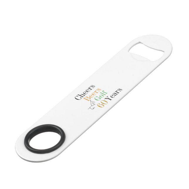 60th Birthday Golf Cheers Beers Minimal Party (Front Angled)