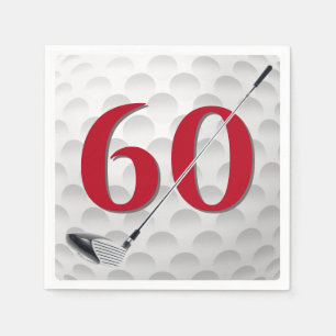 60th Birthday Golf Club Napkins