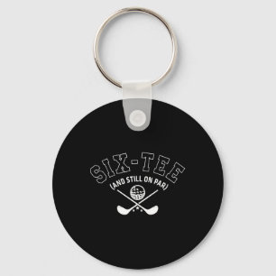 60th Birthday Golf Dad Grandpa Six-tee And Still O Key Ring