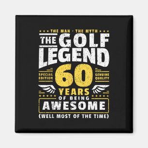60th Birthday Golf Player 60 Years Old Golfer Magnet