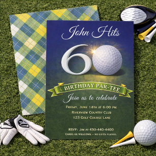 60th Birthday Golf Theme Invitation