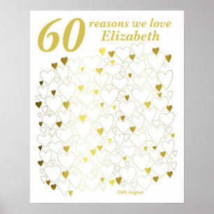 60th Birthday Guest Book - 60 Reasons We Love You