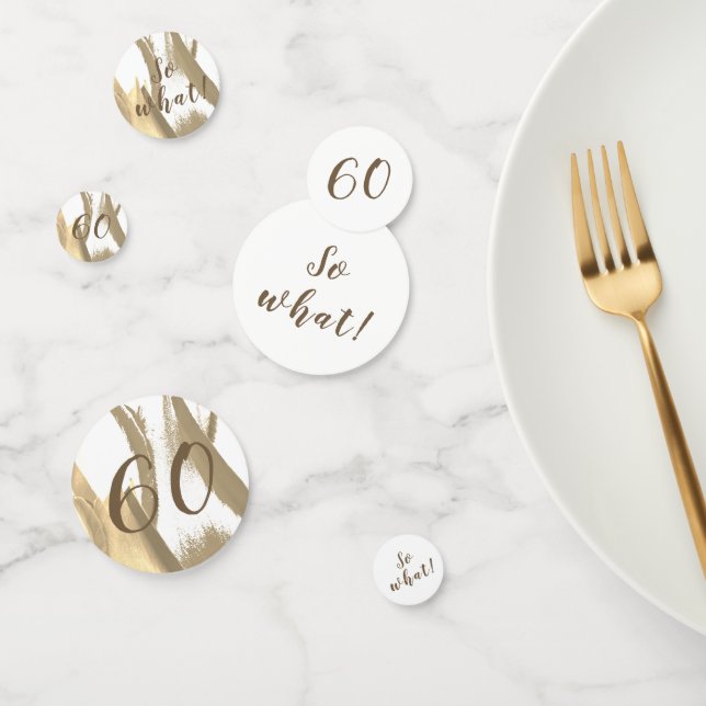 60th Birthday Inspirational Golden Tulip Floral Confetti (Group)