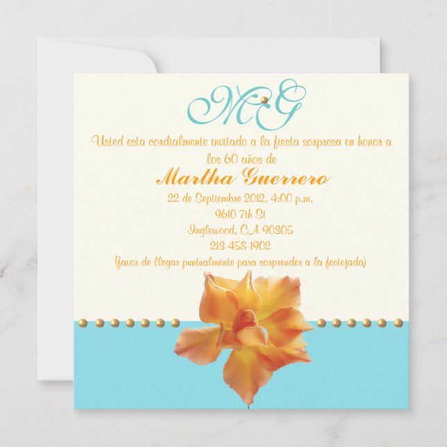 60th Birthday Invitation (Front)