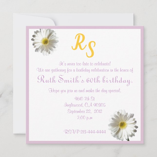 60th birthday invitation (Front)