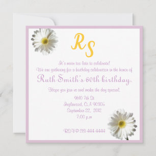 60th birthday invitation