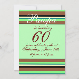 60th birthday Invitation