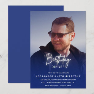 60th birthday invitation Birthday Dinner Photo Men