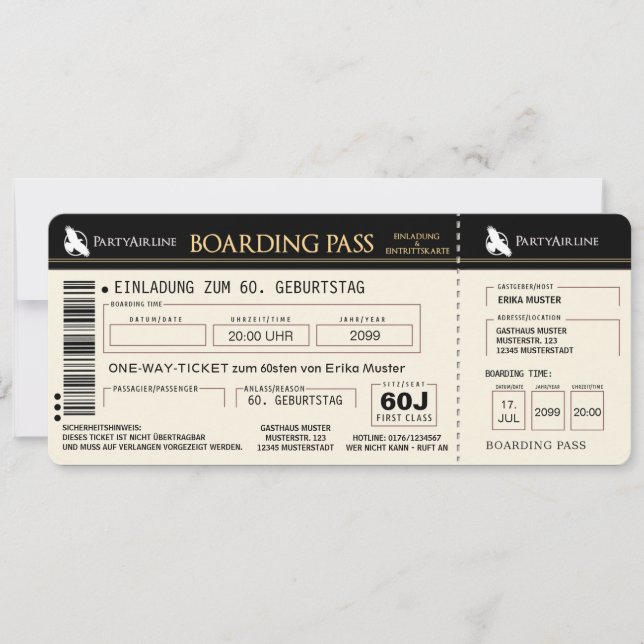 60th birthday invitation card (Front)