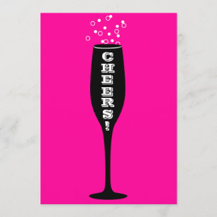 60th Birthday Invitation - champagne toast!