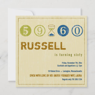 60th Birthday Invitation - Customise