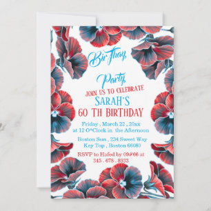 60th Birthday Invitation Template, Elegant Grey Fl