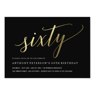 60 invitations birthday