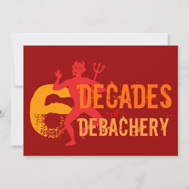 60th Birthday Invitations - Hell of a Party (Front)