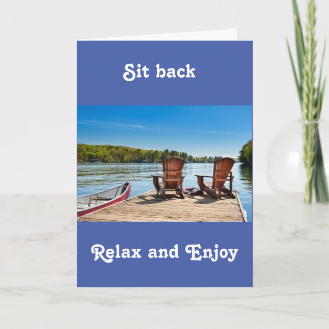 **60th BIRTHDAY** LAKE STYLE  Card (Front)