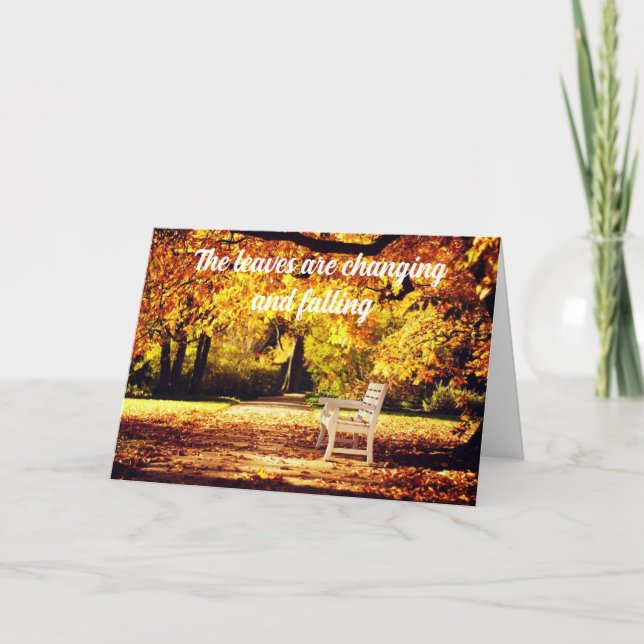 60th BIRTHDAY LEAVESFALLING AGE IS RISING      Card (Front)