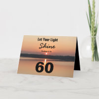 60th Birthday Let Your Light Shine Sun Bible Quote