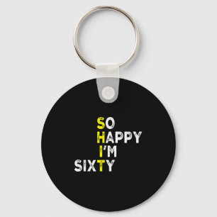 60th Birthday Man Woman 60 Years Bday Funny Gift Y Key Ring