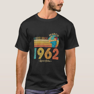 60Th Birthday March 1962 Legend Since 1962 60 Year T-Shirt