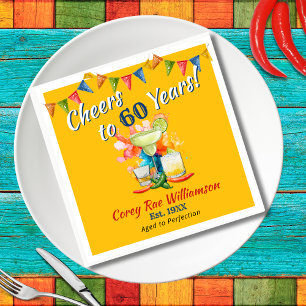 60th Birthday Mexican Fiesta Cheers to 60 Years Napkin