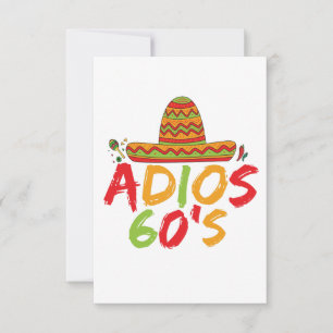 60th Birthday Mexican Party Cinco de Mayo Fiesta  Thank You Card