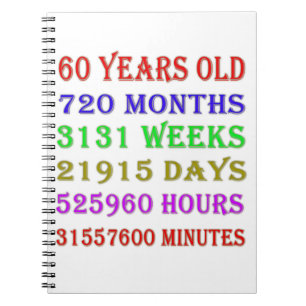 60th Birthday Milestones Notebook