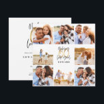 60th birthday modern black and gold<br><div class="desc">60th birthday modern black and gold photo collage invitation. Modern script text design. Part of a collection.</div>