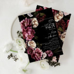 60th Birthday Modern Moody Burgundy Blush Floral Invitation<br><div class="desc">Treat your loved one to a day they will never forget with this stunning 60th Birthday Modern Burgundy Blush Script Floral Invitation! Perfect for adding a touch of modern elegance to the big event, this invitation features photographs of real flowers in a beautiful burgundy blush theme, giving you and all...</div>