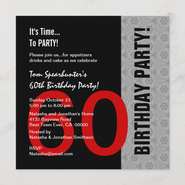 Funny 60th Birthday Invitations & Announcements | Zazzle UK