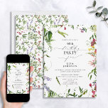 60th Birthday Modern Summer Wildflower Watercolor Invitation<br><div class="desc">Celebrate a 60th birthday in style with this stunning Modern Summer Wildflower Watercolor Invitation! Featuring an elegant frame of delicate summer wildflowers, it creates the perfect setting to honour this special occasion. Plus, you can customise the invitation with personal details written in modern hand lettered calligraphy. As an added bonus,...</div>
