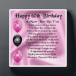 60th Birthday Mum Poem Plaque<br><div class="desc">A great gift for a mum on her 60th birthday</div>
