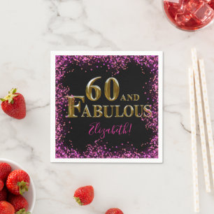 60th Birthday  Napkin