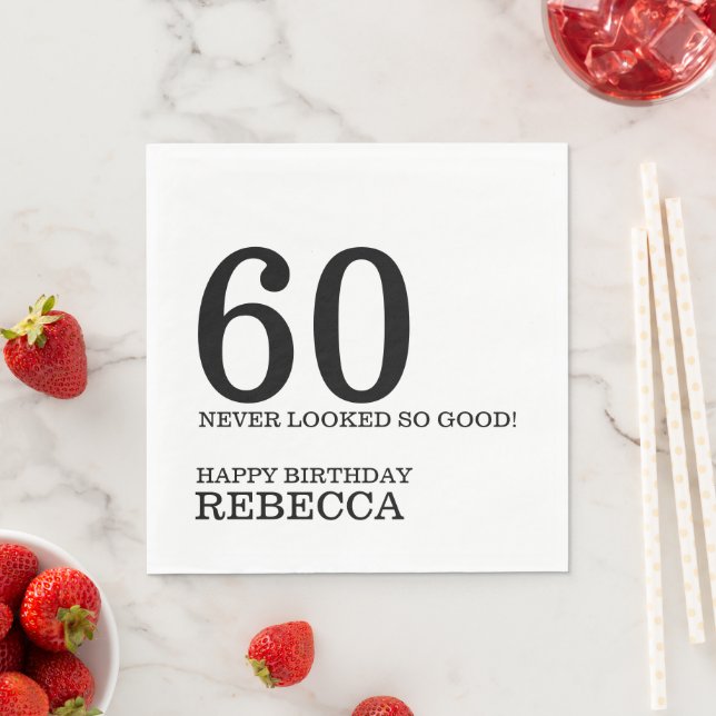 60th Birthday Napkin (Insitu)
