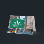 60th Birthday New York Street Sign Add Your Name Card<br><div class="desc">60th Birthday card with a New York street sign. All the text is easily edited using the template provided.</div>