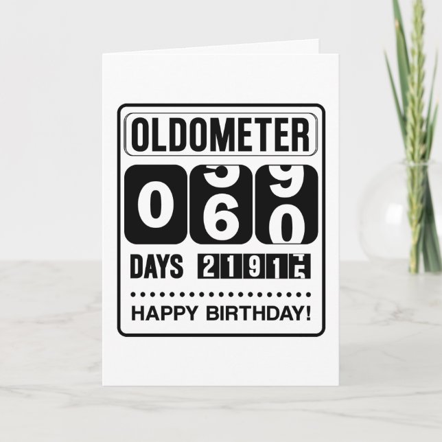 60th Birthday Oldometer Card (Front)