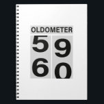 60th Birthday OLDOMETER Notebook<br><div class="desc">Happy 60th Birthday! The OLDOMETER is a funny design for anyone turning the big six - zero.</div>