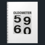 60th Birthday OLDOMETER Notebook<br><div class="desc">Happy 60th Birthday! The OLDOMETER is a funny design for anyone turning the big six - zero.</div>