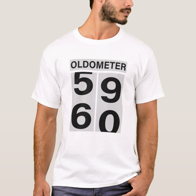 60th Birthday OLDOMETER T-Shirt (Front)
