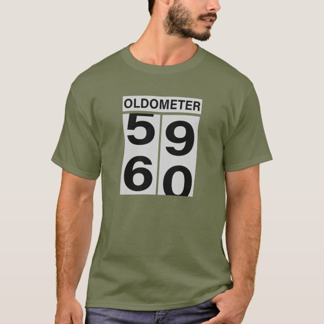 60th Birthday OLDOMETER T-Shirt (Front)