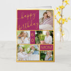 60th Birthday or Any Age 5 Photo Pink and Gold