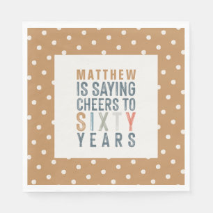 60th birthday party accessories decor napkin