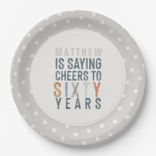 60th birthday party accessories decor paper plate