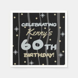 60th Birthday Party Add Your Name Napkin
