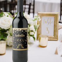 60th birthday party black gold name diamonds